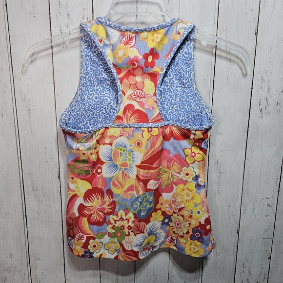 Vintage ATHLETA Women's Floral Swim Tankini Top Padded V-Neck Size Small. - Picture 3 of 5